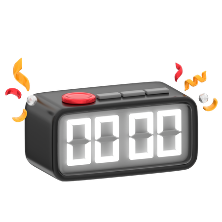 Digital Clock  3D Icon