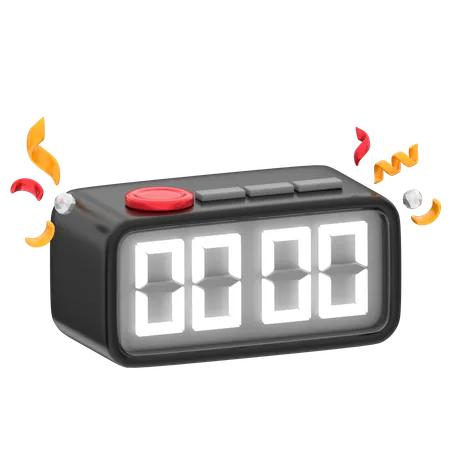 Digital Clock  3D Icon