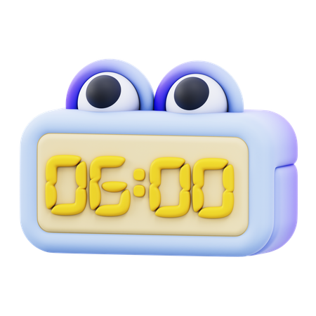 Digital Clock  3D Icon