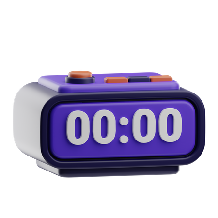 Digital Clock  3D Icon