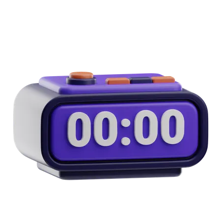 Digital Clock  3D Icon