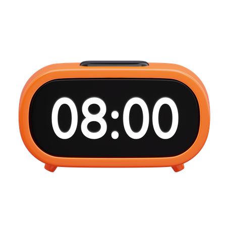 Digital Clock  3D Icon