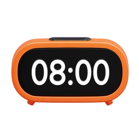 Digital Clock  3D Icon