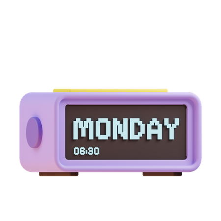 Digital Clock  3D Icon