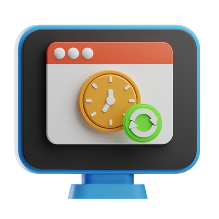 Digital Clock  3D Icon