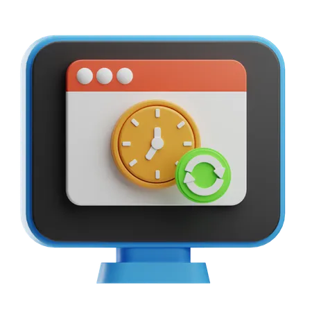 Digital Clock  3D Icon