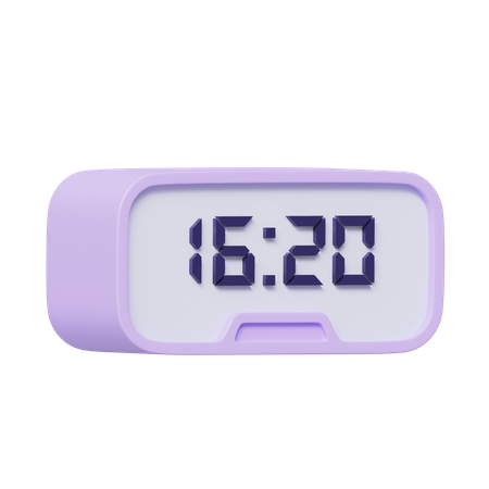 Digital Clock  3D Icon