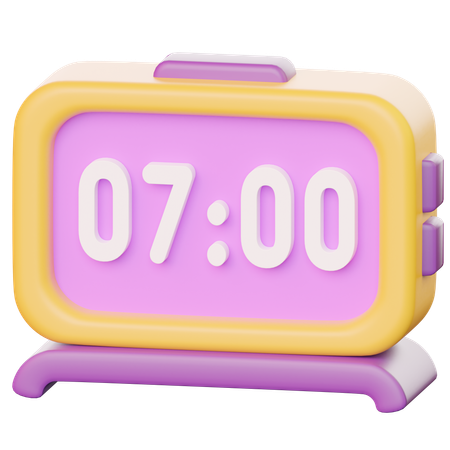 Digital Clock  3D Icon