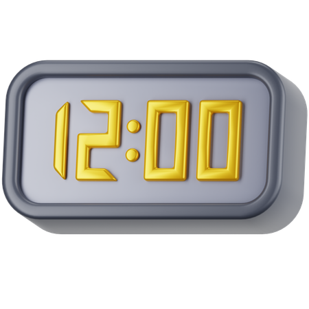 Digital Clock  3D Icon