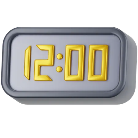 Digital Clock  3D Icon