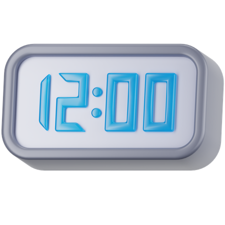 Digital Clock  3D Icon