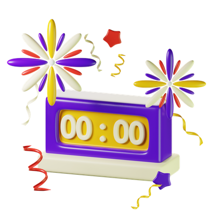 Digital Clock  3D Icon