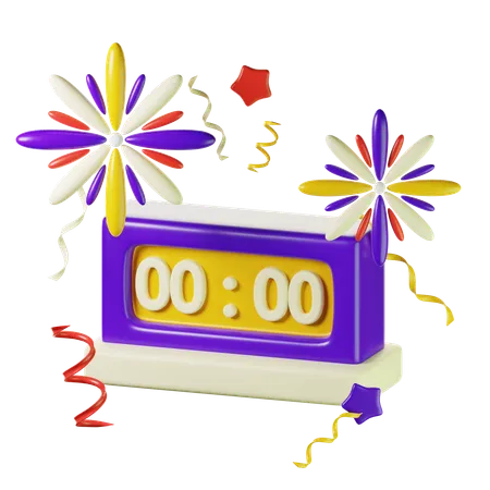 Digital Clock  3D Icon