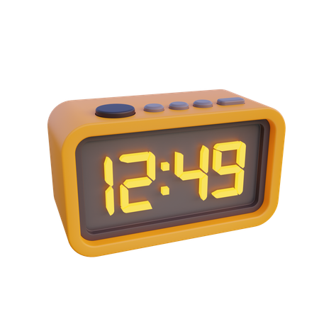 Digital Clock  3D Icon