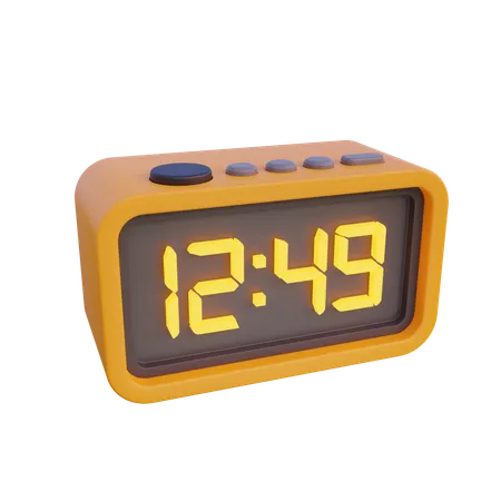 Digital Clock  3D Icon