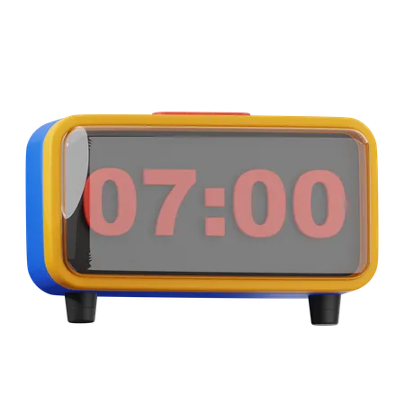 Digital Clock  3D Icon