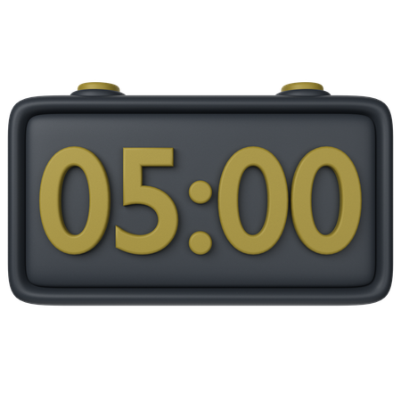 Digital Clock  3D Icon