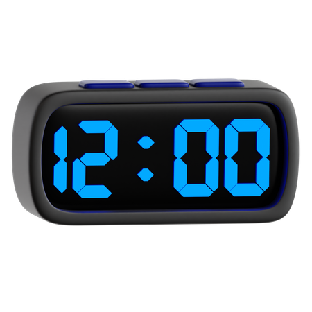 Digital Clock  3D Icon