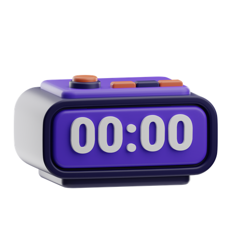 Digital Clock  3D Icon