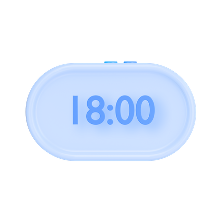 Digital Clock  3D Illustration