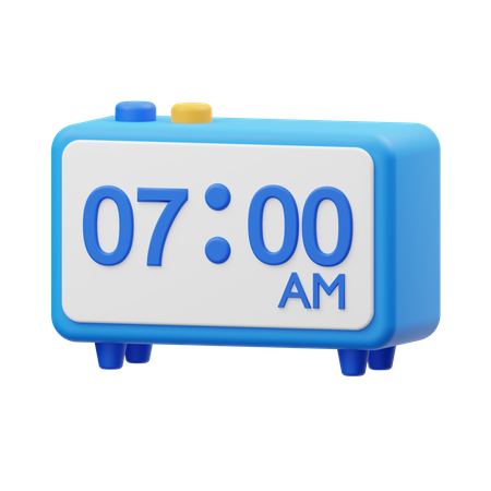 Digital Clock  3D Illustration