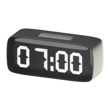 Digital Clock 3D Icon