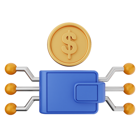 Digital Coin Dollar  3D Icon