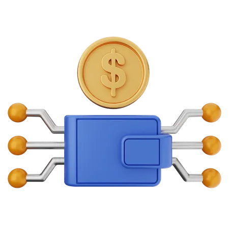 Digital Coin Dollar  3D Icon