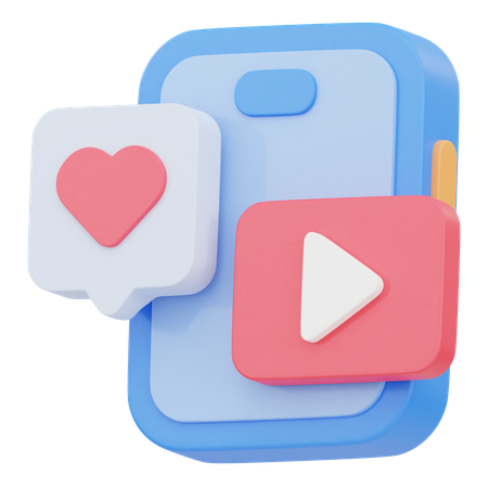 Digital Content  3D Icon