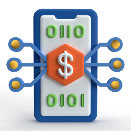 Digital Currency  3D Icon