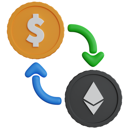 Digital Currency Exchange 3D Icon