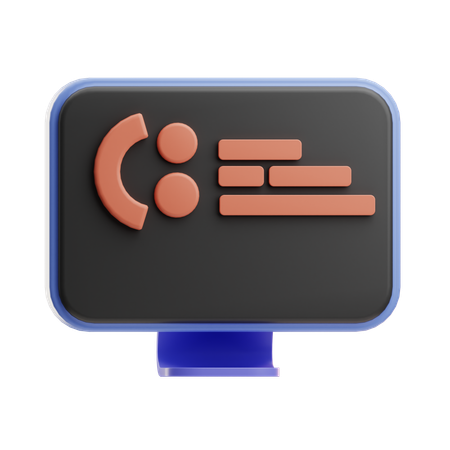 Digital Dashboard Display  3D Icon