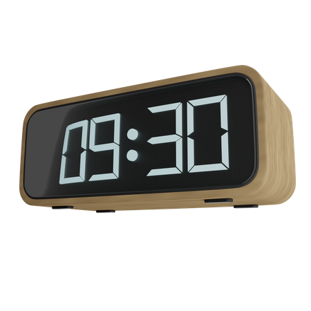 Digital Desk Clock  3D Icon