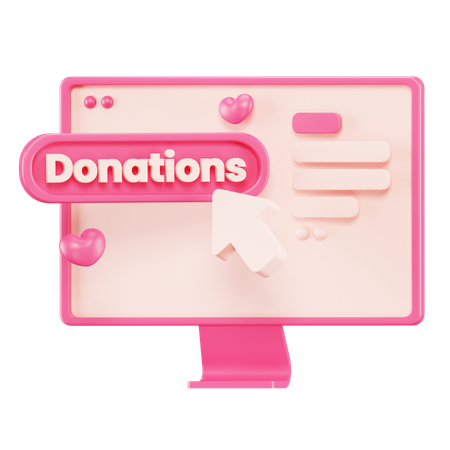 Digital Donation  3D Icon