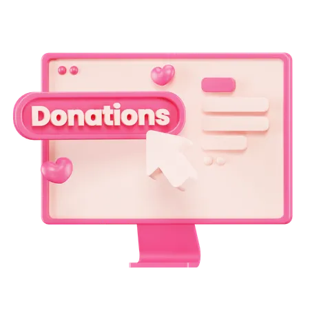 Digital Donation  3D Icon