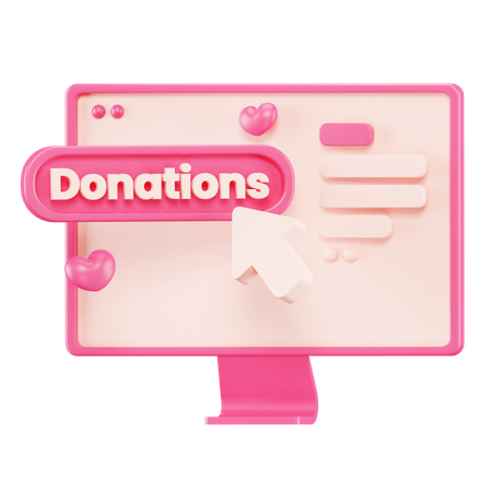 Digital Donation  3D Icon