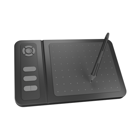 Digital Drawing Tablet  3D Illustration