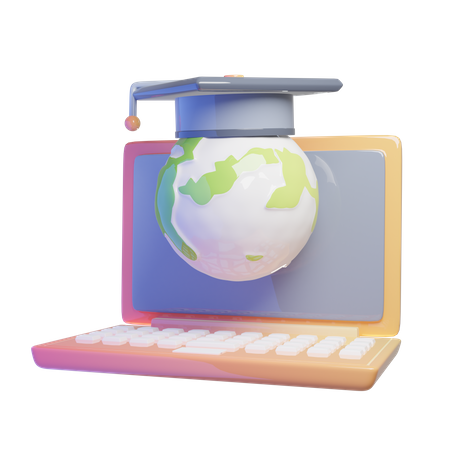 Digital Education  3D Icon