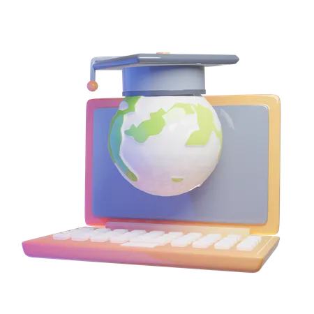 Digital Education  3D Icon