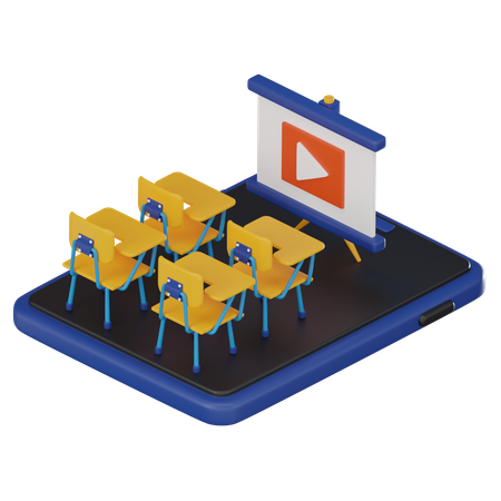 Digital Education  3D Icon