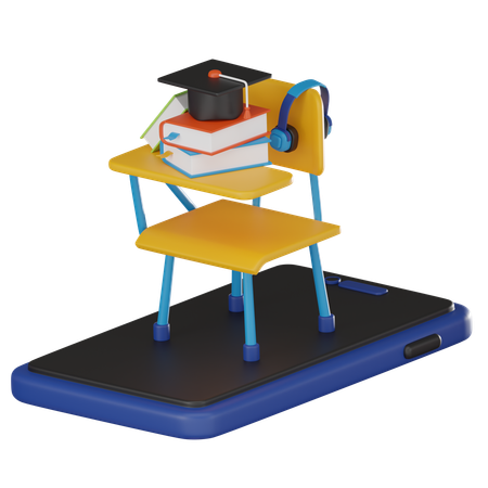 Digital Education  3D Icon