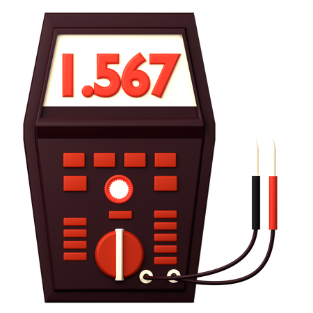 Digital Electric Voltmeter  3D Icon