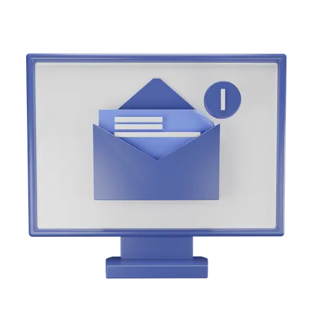 Digital email  3D Illustration