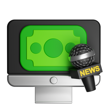 Digital Fianncial News  3D Icon