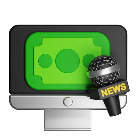 Digital Fianncial News  3D Icon