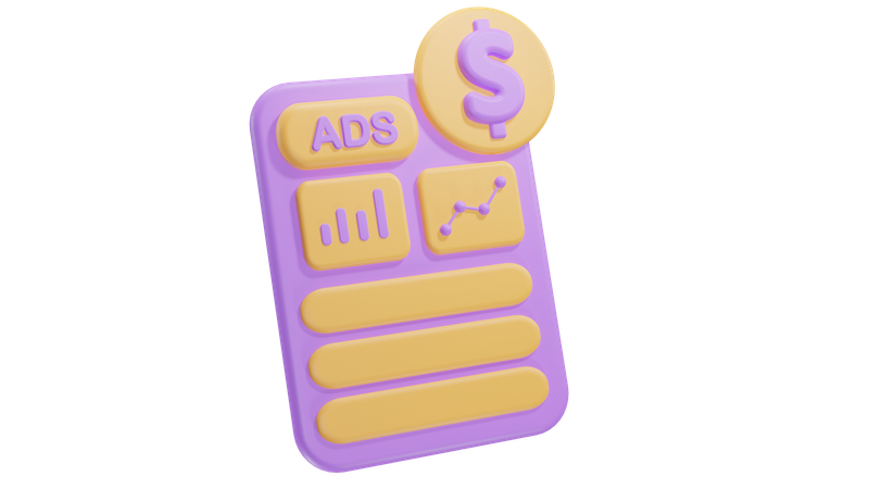 Digitales Finanzmarketing  3D Icon