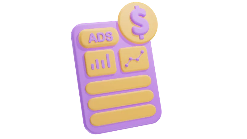 Digitales Finanzmarketing  3D Icon