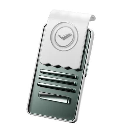 Digital Finance Transaction Notification  3D Icon