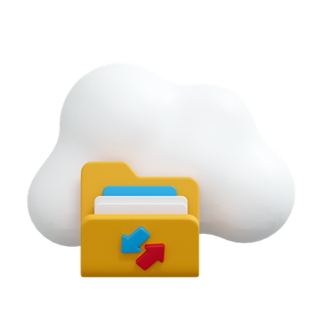 Digital Folder Storage  3D Icon