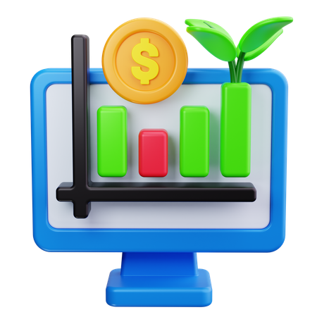 Digital Growth  3D Icon